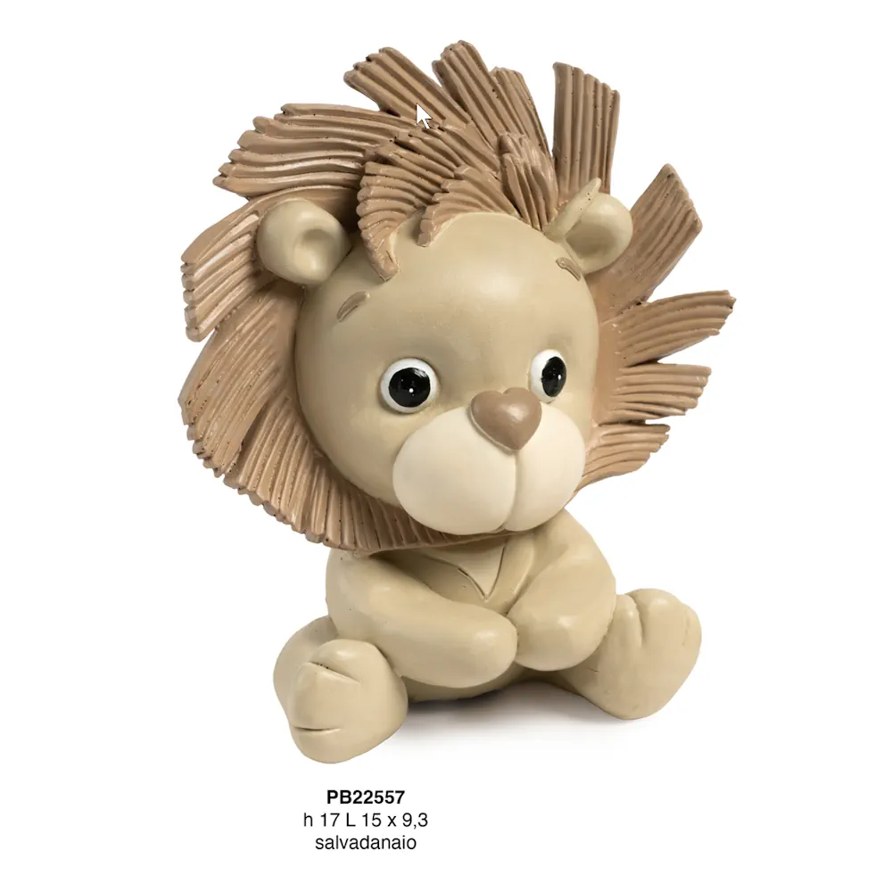 Paben salvadanaio leoncino spiritoso 17 cm resina PB22557