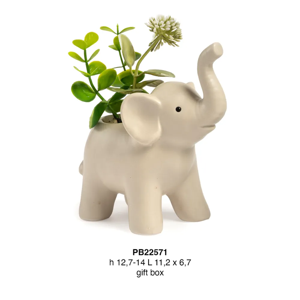 Paben vasetto a forma di elefante 14 cm in porcellana PB22571